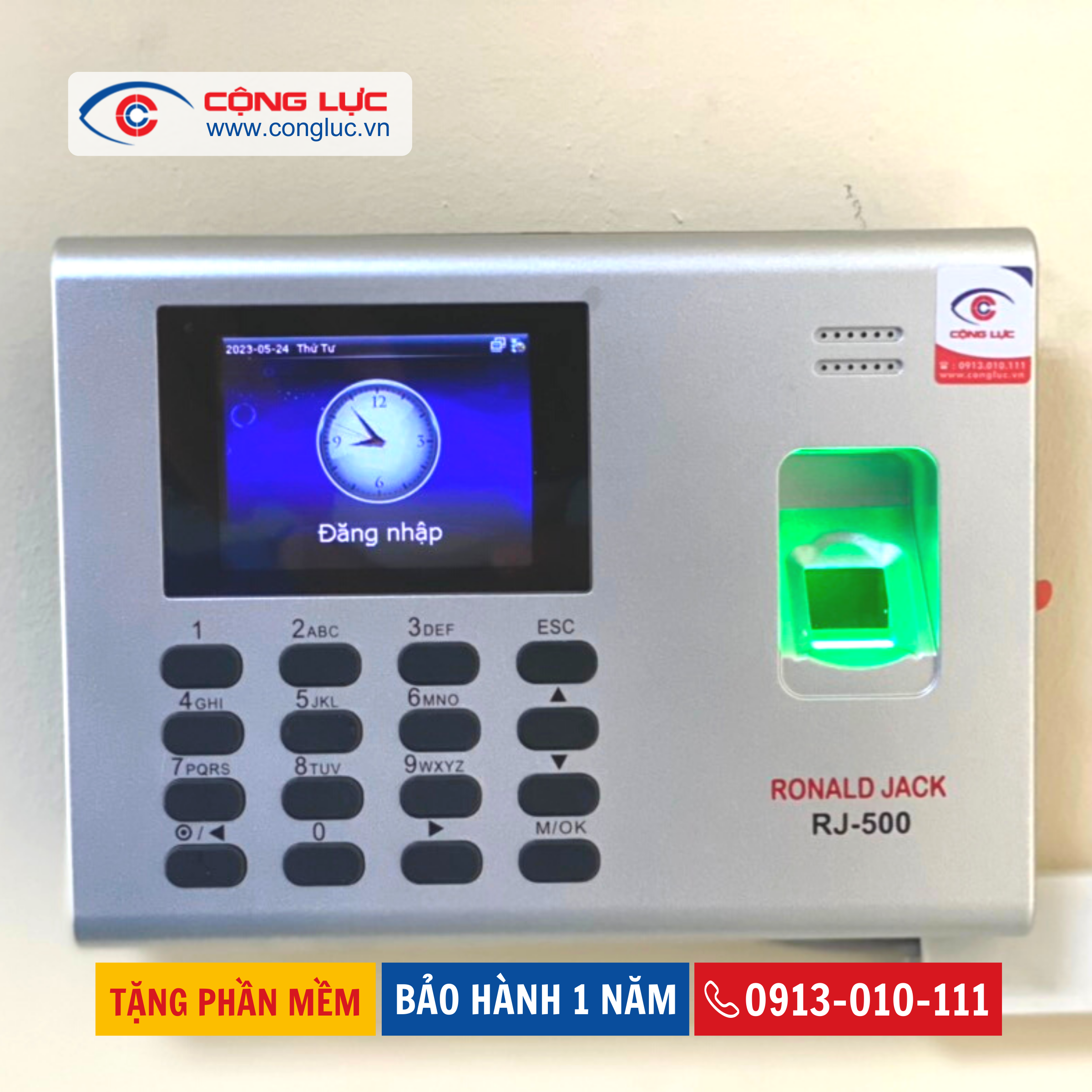 Máy Chấm Công Vân Tay Ronald Jack RJ500
